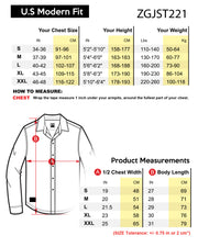 ZIMEGO Mens Holiday Hawaiian Long Sleeve Stretch Casual Aloha Button Down Shirt