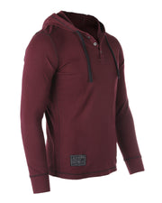 ZIMEGO Men's Thermal Long Sleeve Lightweight Fashion Hooded Henley