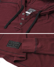 ZIMEGO Men's Thermal Long Sleeve Lightweight Fashion Hooded Henley