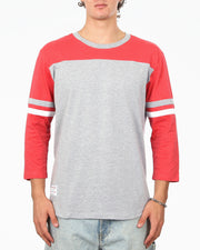 Contrast 3/4 Sleeve Stretch Casual Baseball Crew Neck T-Shirts -Bundle