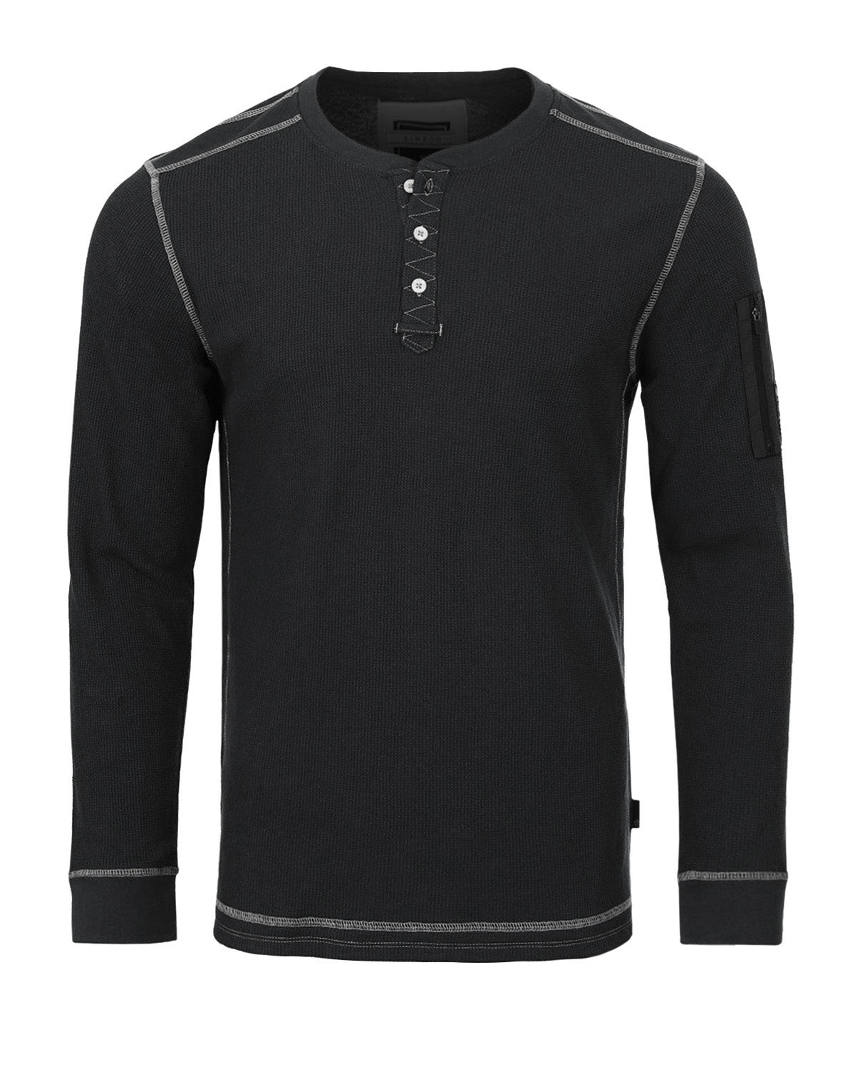 Casual Long Sleeve Lightweight Thermal Henley Essential Shirt