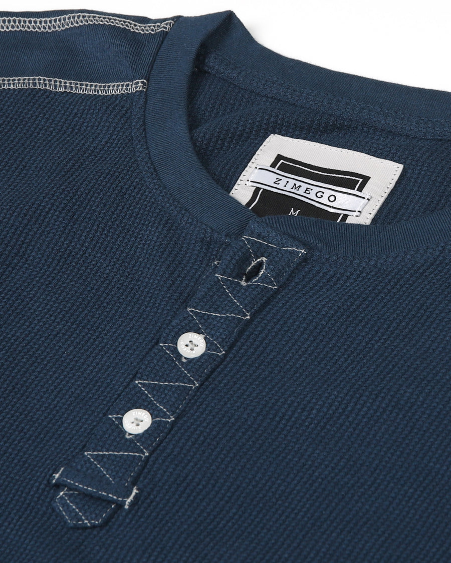 ZIMEGO Men's Casual Long Sleeve Lightweight Thermal Henley Essential Shirt