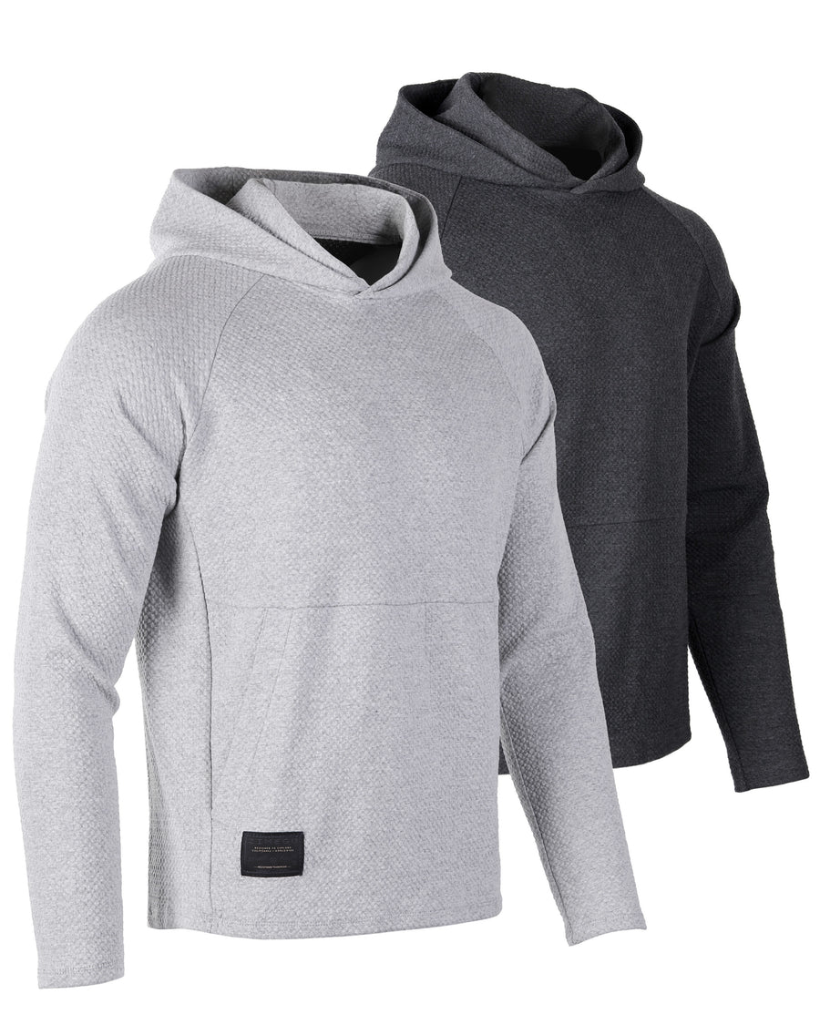 ZIMEGO Men's Slim Roadtripper Pullover Hoodie - Pack of 2