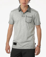 ZIMEGO Polo de manga corta con botones vintage y bolsillo Henley para hombre 