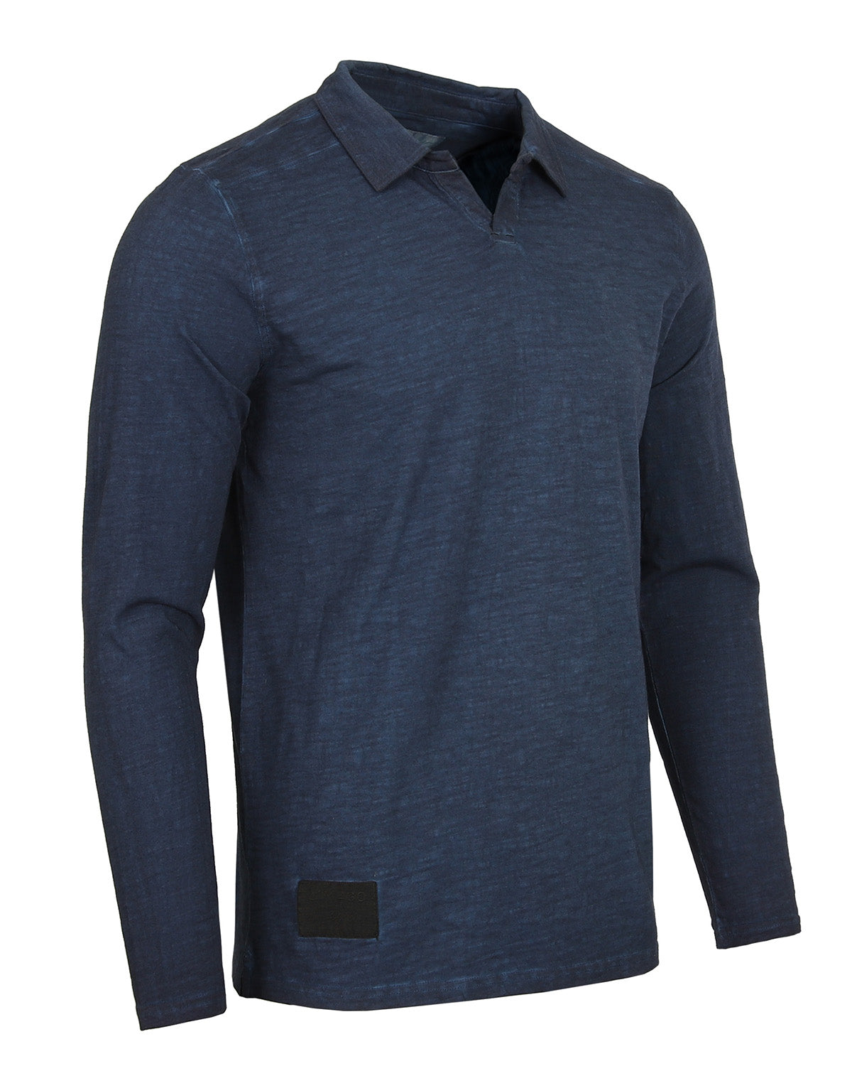 Long Sleeve Vintage Wash Henley Neck Polo Shirt - ZIMEGO Apparel