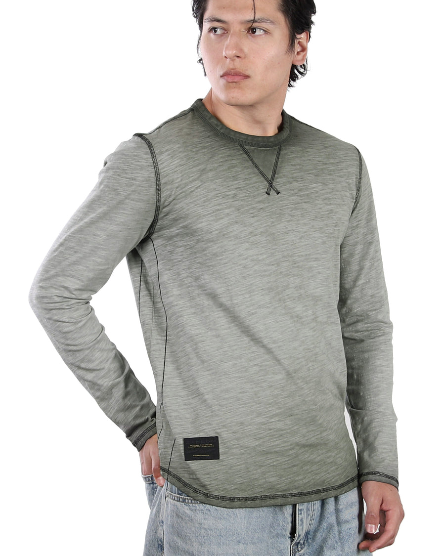 Vintage Dyed Signature Classic Long Sleeve Crew Neck T-Shirt