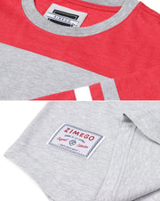 Contrast 3/4 Sleeve Stretch Casual Baseball Crew Neck T-Shirts  3/4 Sleeve
