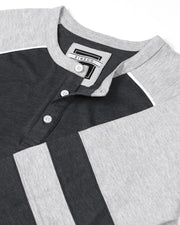 Color Block 3/4 Sleeve Stretch Casual Baseball Button Henley Shirts  3/4 Sleeve