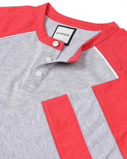 Color Block 3/4 Sleeve Stretch Casual Baseball Button Henley Shirts  3/4 Sleeve