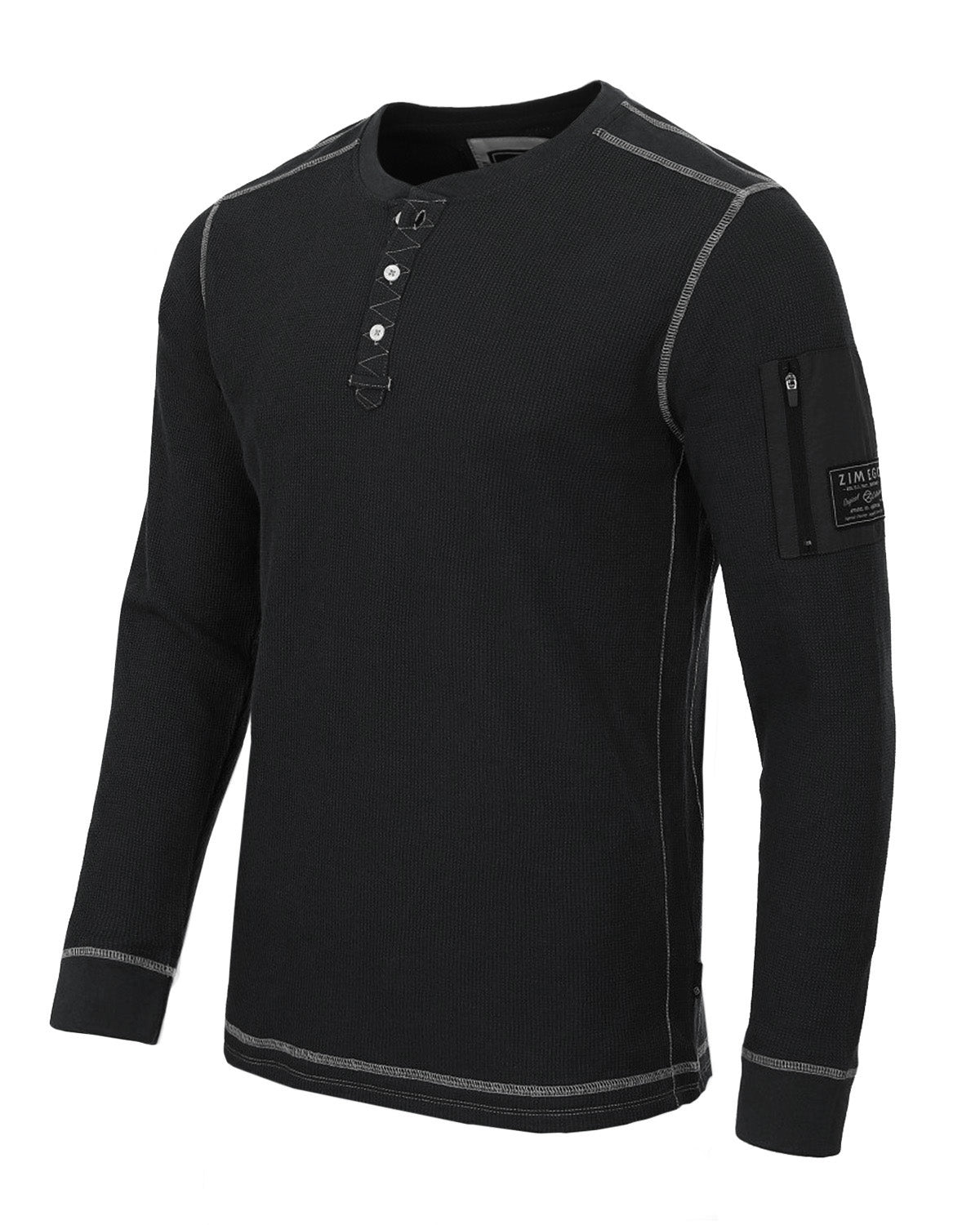 Casual Long Sleeve Lightweight Thermal Henley Essential Shirt - ZIMEGO Apparel