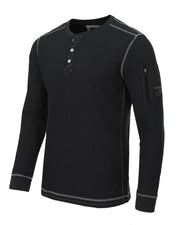 ZIMEGO Men's Casual Long Sleeve Lightweight Thermal Henley Essential Shirt