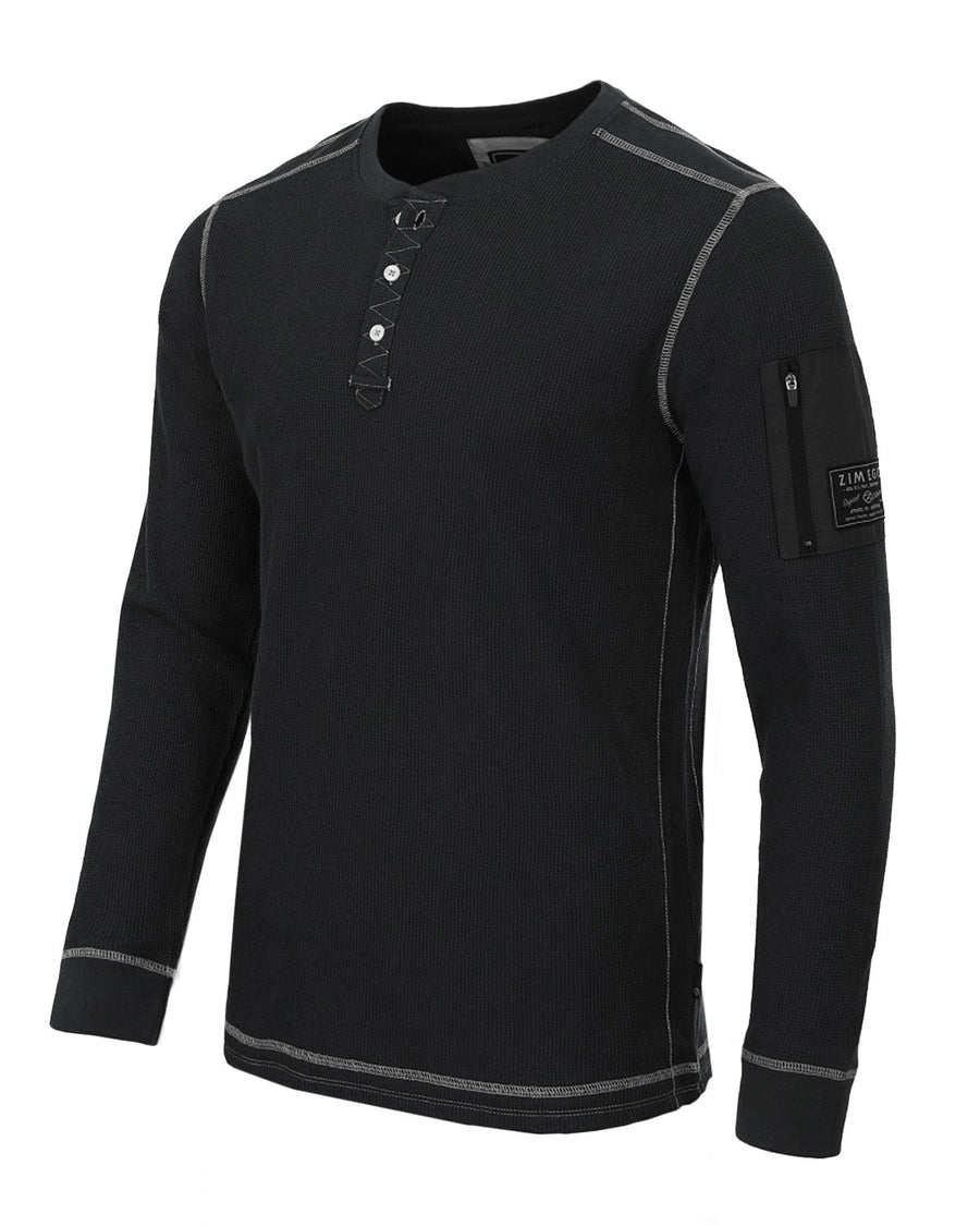 ZIMEGO Men's Casual Long Sleeve Lightweight Thermal Henley Essential Shirt