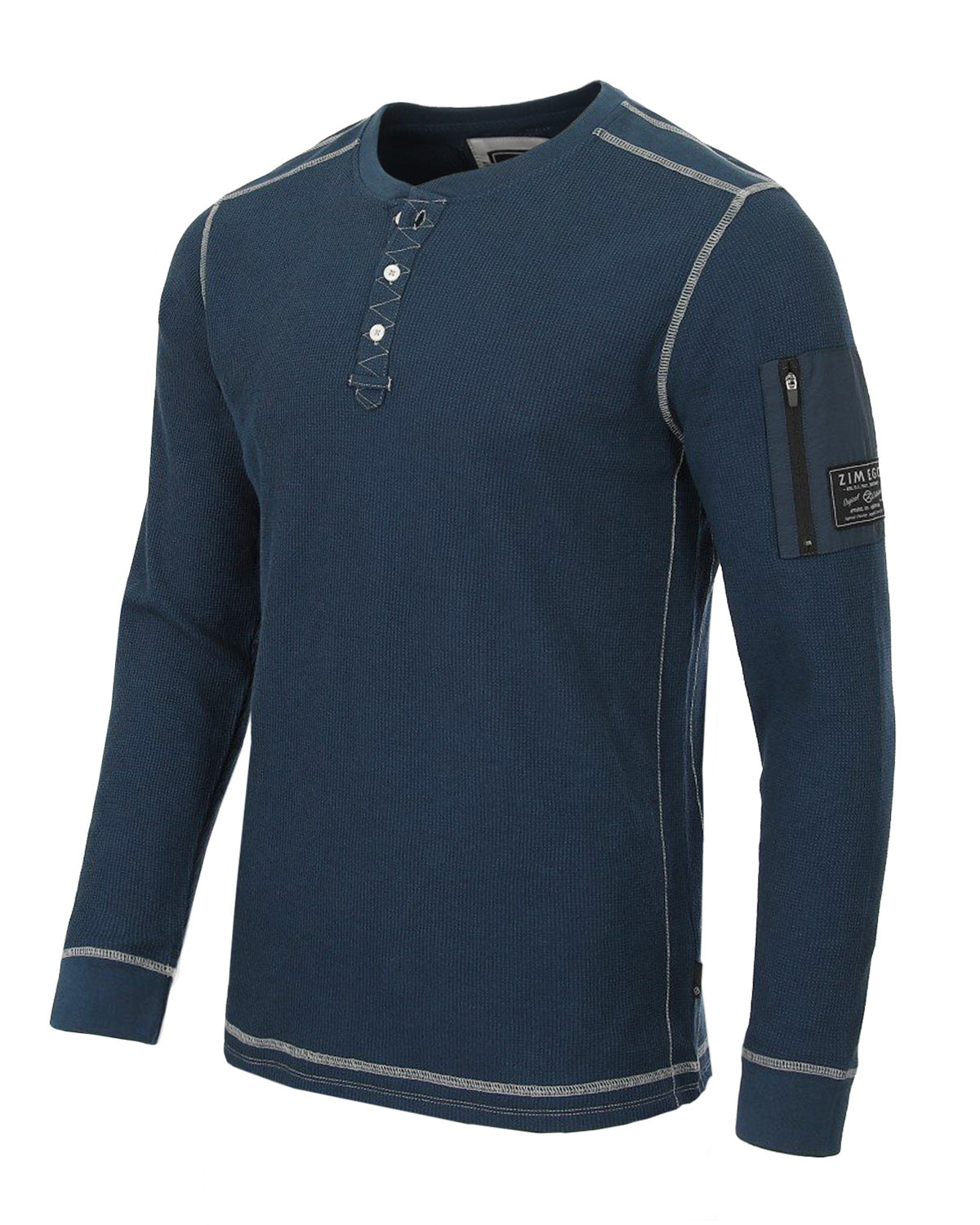 Casual Long Sleeve Lightweight Thermal Henley Essential Shirt - ZIMEGO Apparel