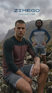 ZIMEGO Men's Fashion Color Block Long Sleeve Curved Hemline Athletic Hiphop Shirt
