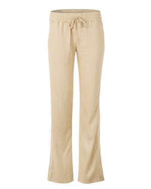 ZIMEGO  Women's Comfy Drawstring Elastic Waist Linen Summer Pants