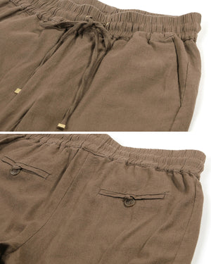 ZIMEGO  Women's Comfy Drawstring Elastic Waist Linen Summer Pants