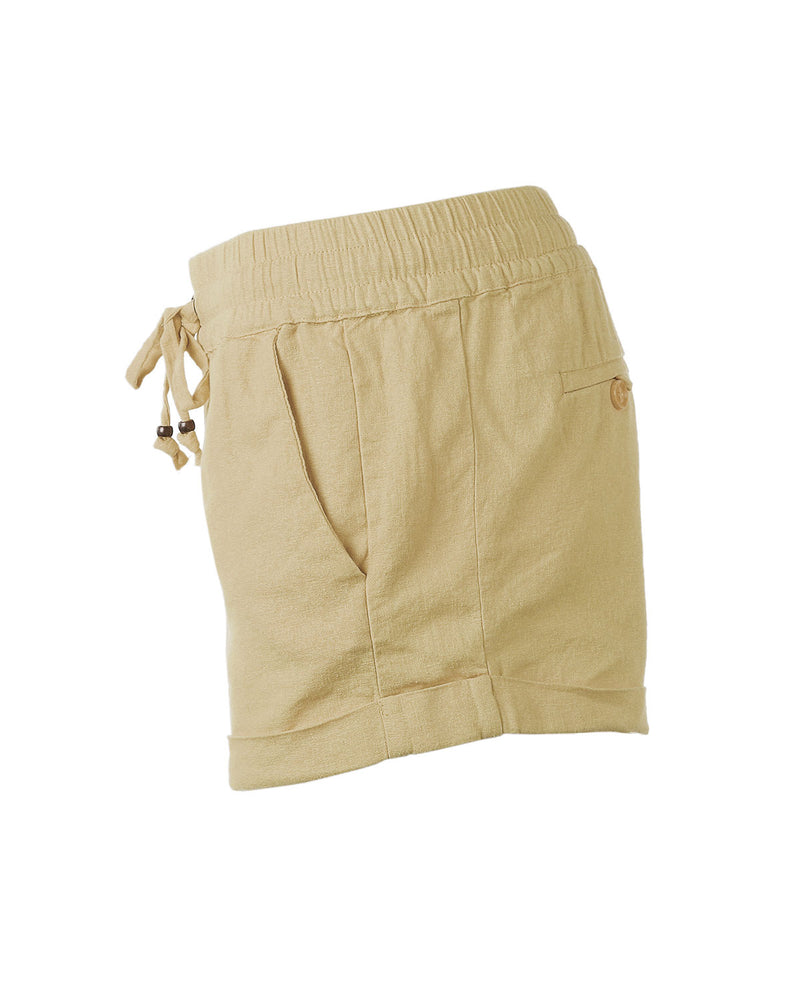 ZIMEGO  Women's Comfy Drawstring Elastic Waist Linen Summer Pants Shorts