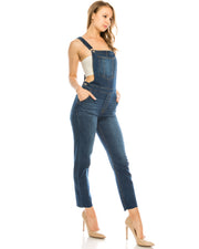 ZIMEGO  Women’s Ripped Distressed Skinny Slim Stretch Denim Overall Pants - ZIMEGO Apparel