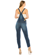 ZIMEGO  Women’s Ripped Distressed Skinny Slim Stretch Denim Overall Pants - ZIMEGO Apparel