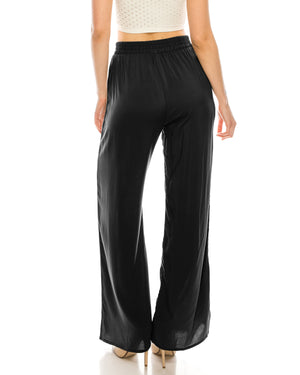 ZIMEGO  Mid Or High Waist Cropped Skinny Or Wide Leg Trouser Pants Culottes