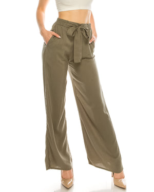 ZIMEGO  Mid Or High Waist Cropped Skinny Or Wide Leg Trouser Pants Culottes