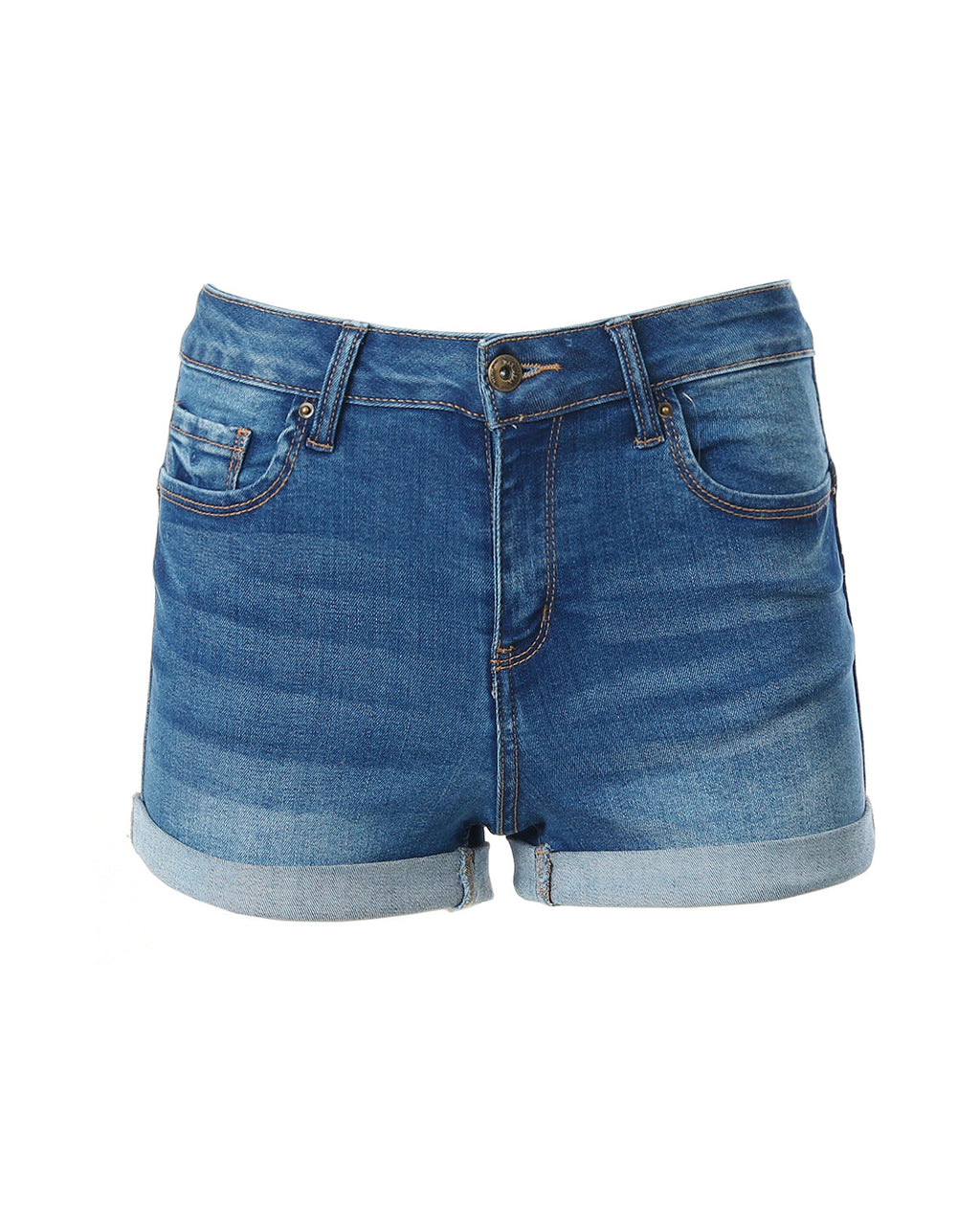 ZIMEGO Women’s Junior Fit Classic Mid Rise Distressed Denim Frayed Cute Shorts