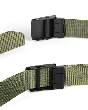 ZIMEGO Mens Adjustable Nylon Strap Military Tactical Web Belt Metal Buckle