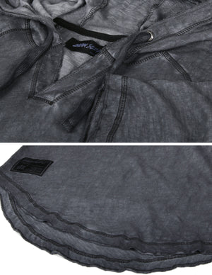 zimego garment dyed short sleeve hoodie