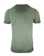ZIMEGO Mens Short Sleeve Crew Neck Oil Wash Vintage Button Henley T-Shirt