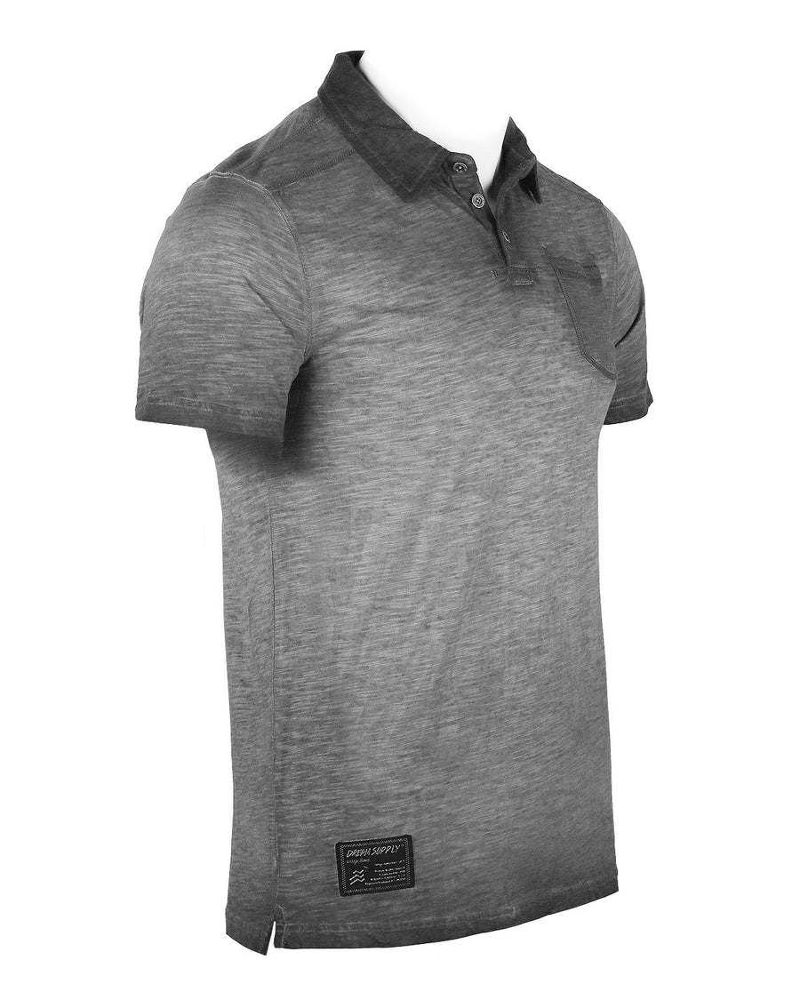 ZIMEGO Polo de manga corta con botones vintage y bolsillo Henley para hombre 