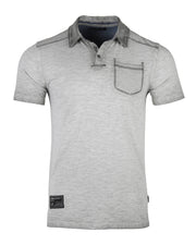 ZIMEGO Polo de manga corta con botones vintage y bolsillo Henley para hombre 