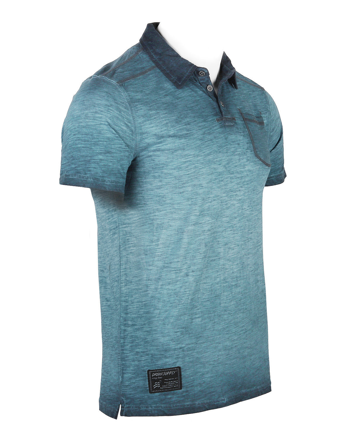 ZIMEGO Mens Short Sleeve Oil Wash Vintage Button Henley