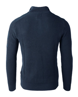 Free 3-day Shipping - ZIMEGO Mens Long Sleeve Pullover Quarter Zip Mock Neck Polo Sweater with Pocket