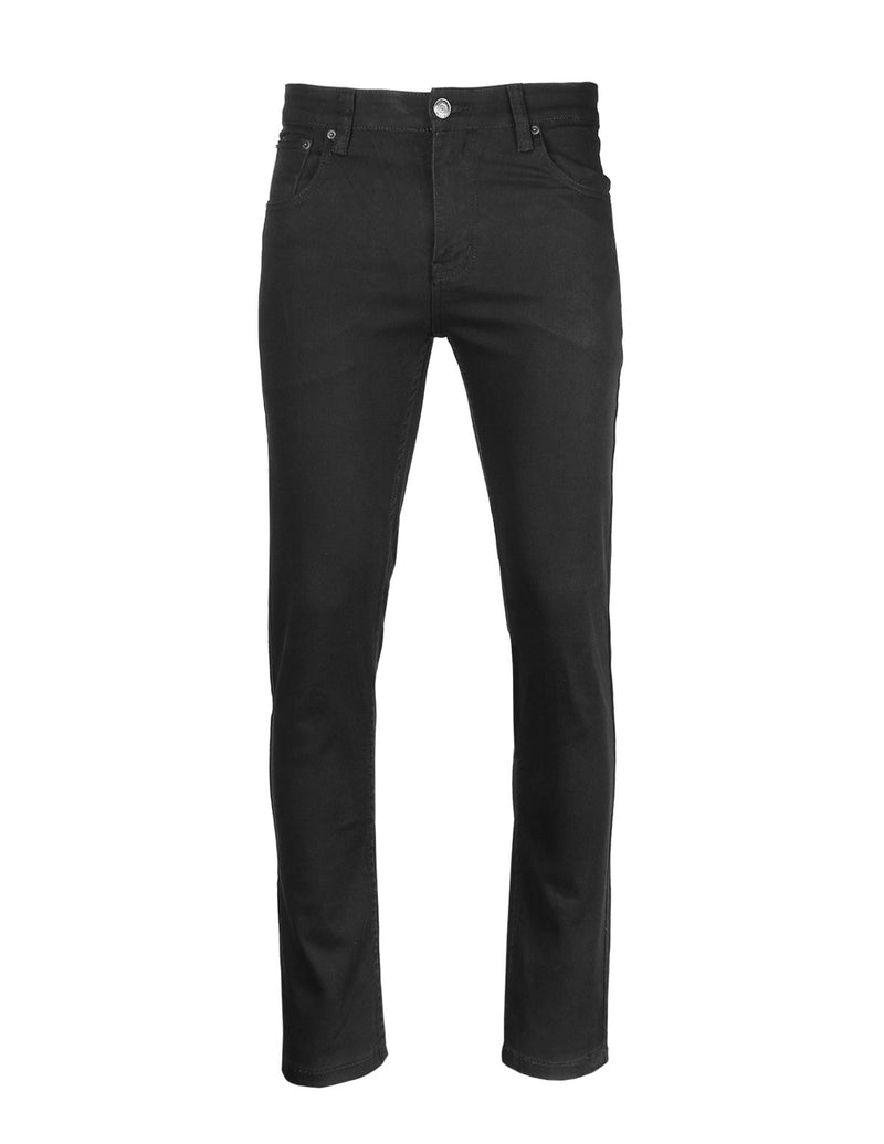 Victorious by ZIMEGO - Mens Skinny Fit Stretch Twill Pants - BLACK