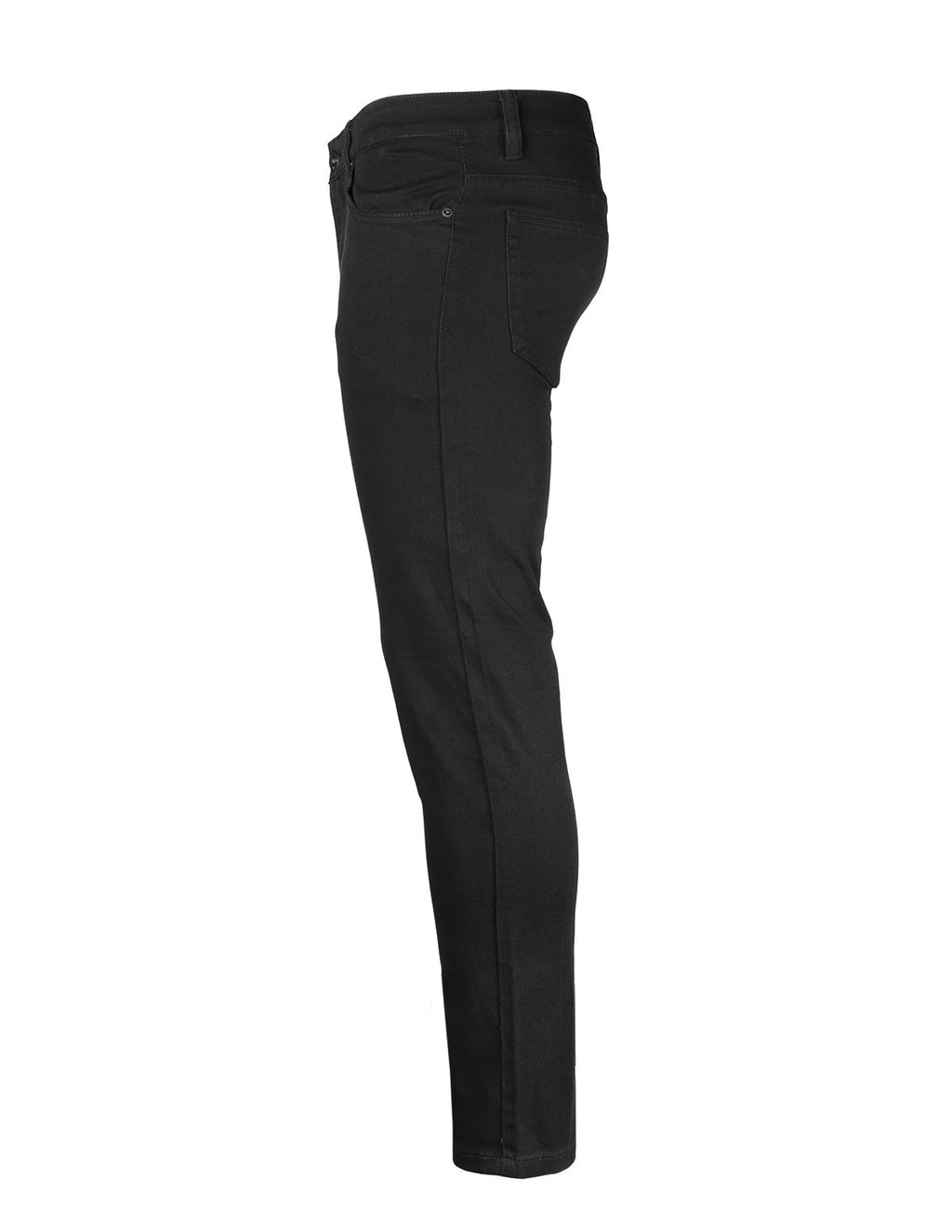 Victorious by ZIMEGO - Mens Skinny Fit Stretch Twill Pants - BLACK