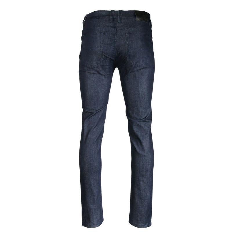 ZIMEGO Men's Slim Cut Skinny Fit Stretch Raw Denim Pants Classic Five Pocket Jeans - INDIGO - DREAM SUPPLY by ZIMEGO