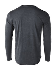 Dream Supply by ZIMEGO Mens Long Sleeve Crewneck Oil Wash Vintage Raw Edge Hem Hipster Hip-Hop T shirt