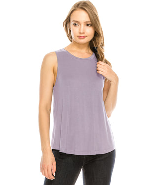 ZIMEGO  Women's Tank Top Relaxed Fit Sleeveless Swing Tee Shirt Blouse