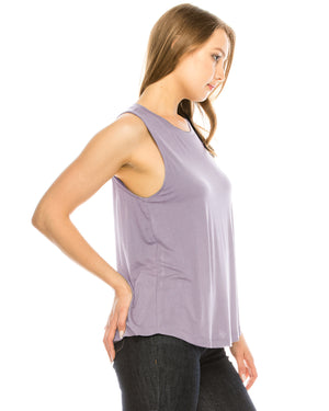ZIMEGO  Women's Tank Top Relaxed Fit Sleeveless Swing Tee Shirt Blouse