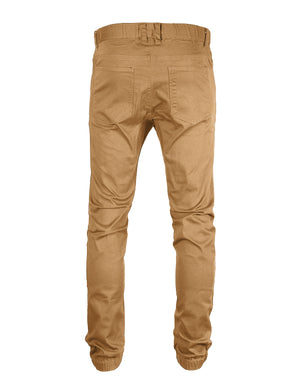 Victorious by ZIMEGO Mens Twill Slim Fit Stretch Jogger Pants