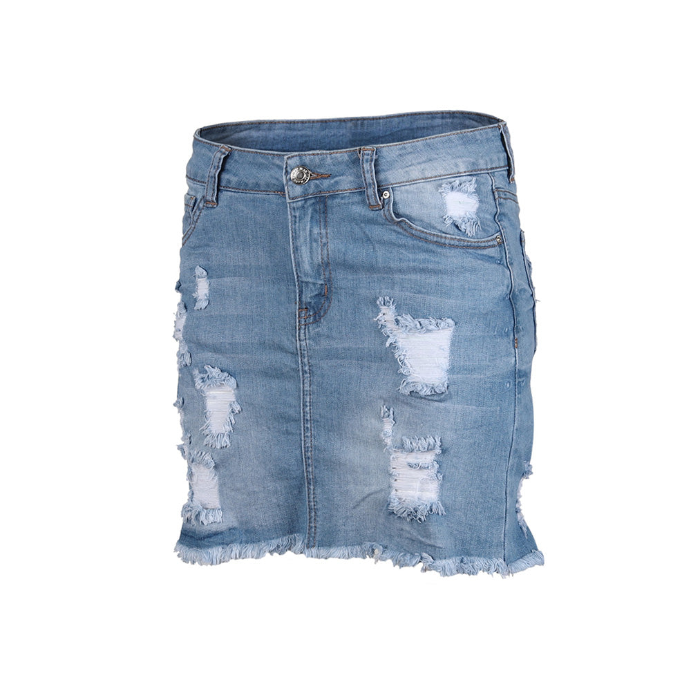 ZIMEGO   Women's Juniors Classic Five Pocket Stretch Denim Skirts