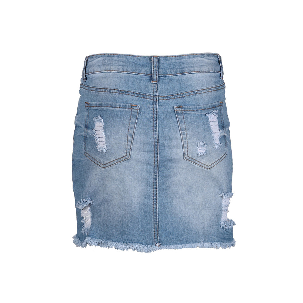 ZIMEGO   Women's Juniors Classic Five Pocket Stretch Denim Skirts