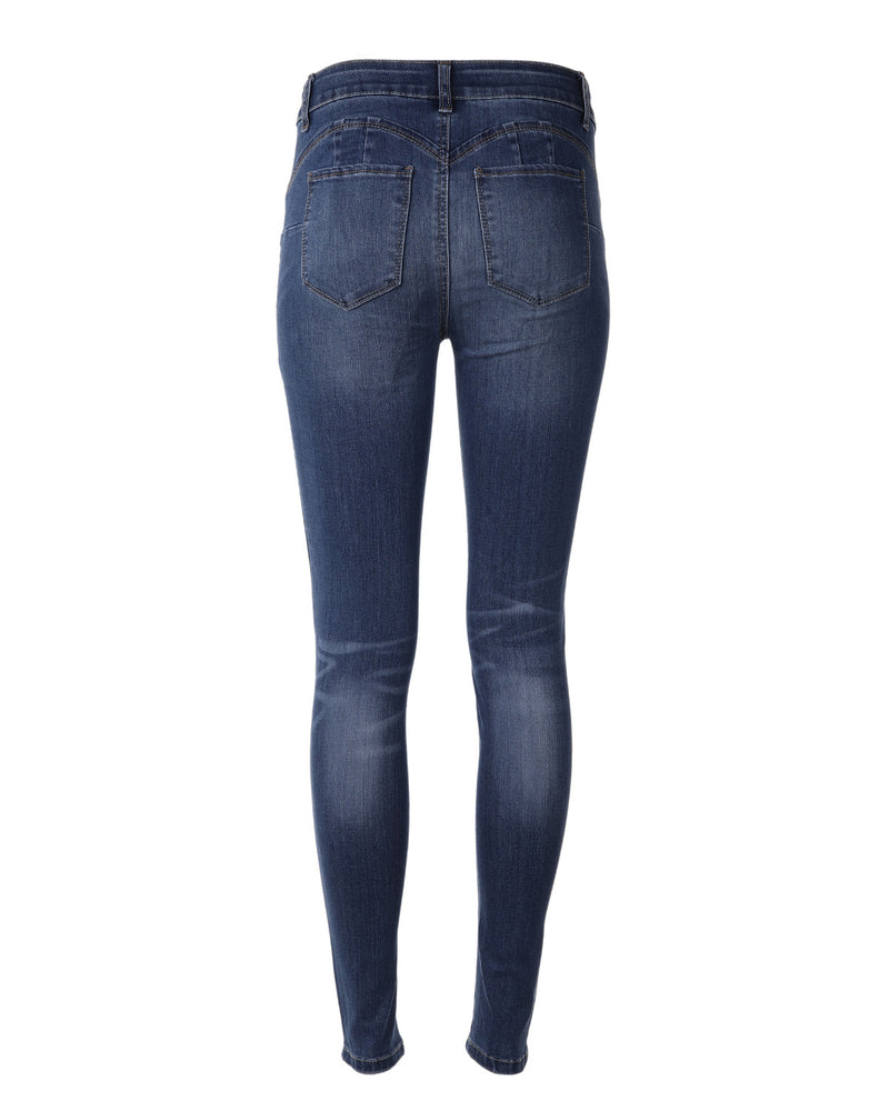ZIMEGO Women's High Waisted Stretchy Skinny Jeans Distressed Denim Pants