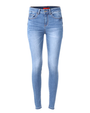 ZIMEGO Women's High Waisted Stretchy Skinny Jeans Distressed Denim Pants