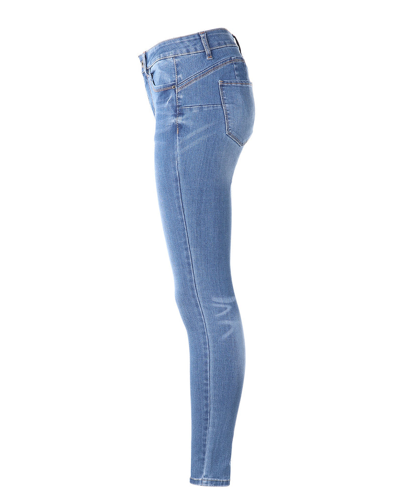 ZIMEGO Women's High Waisted Stretchy Skinny Jeans Distressed Denim Pants