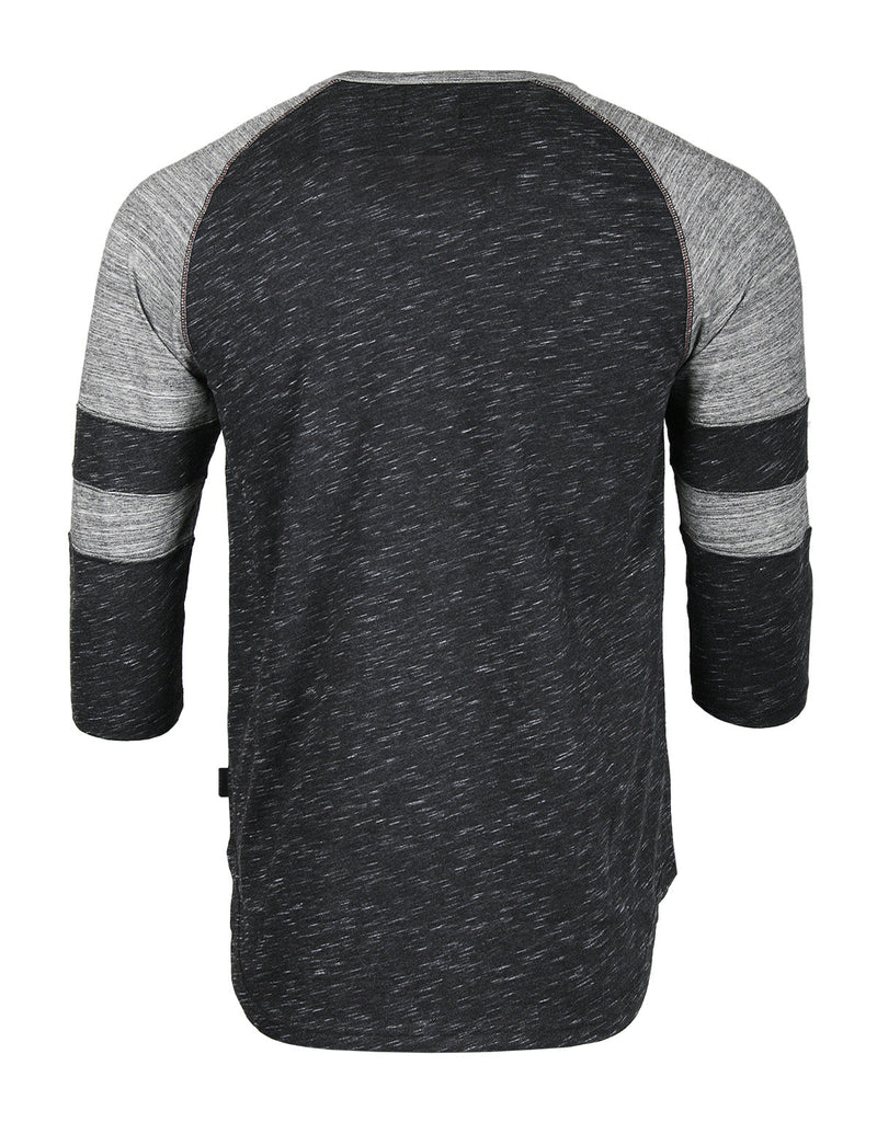 ZIMEGO Men's 3/4 Sleeve Baseball Football College Raglan Henley Athletic T-shirt