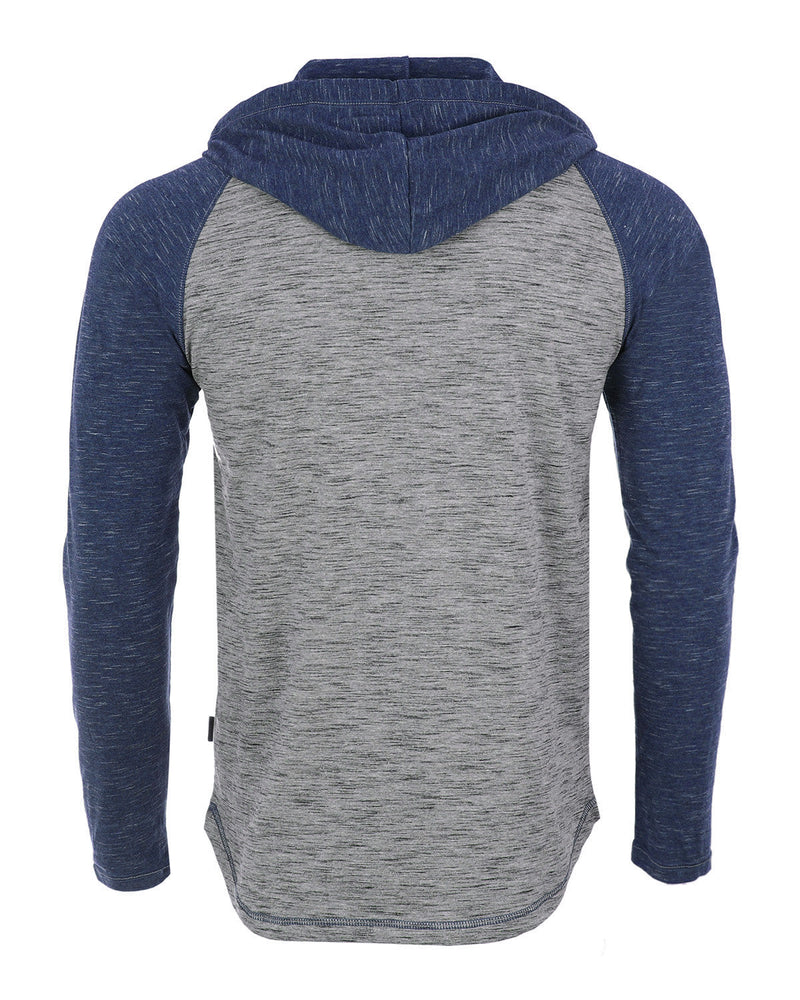 ZIMEGO Men's Hoodie Pullover Sweatshirt – Long Sleeve Athletic Casual Active Hip Hop Button Raglan Henley Shirt Hooded Top