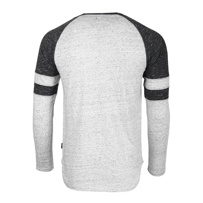 NEW ARRIVAL! - ZIMEGO Men’s Long Sleeve Athletic Contrast Stripes Arm Raglan Henley - ZGLS146 - DREAM SUPPLY by ZIMEGO