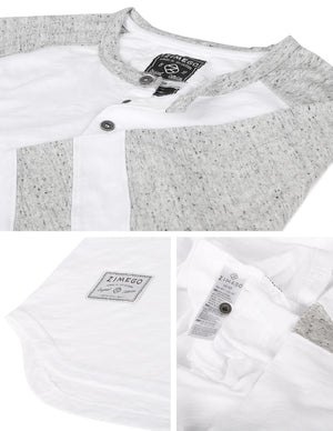 NEW ARRIVAL! - ZIMEGO Men’s Long Sleeve Athletic Contrast Stripes Arm Raglan Henley - ZGLS146 - DREAM SUPPLY by ZIMEGO