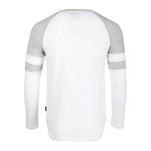 NEW ARRIVAL! - ZIMEGO Men’s Long Sleeve Athletic Contrast Stripes Arm Raglan Henley - ZGLS146 - DREAM SUPPLY by ZIMEGO